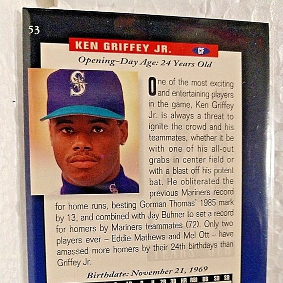 1994 Upper Deck Ken Griffey Jr. #53 Baseball Card - Picture 5 of 8